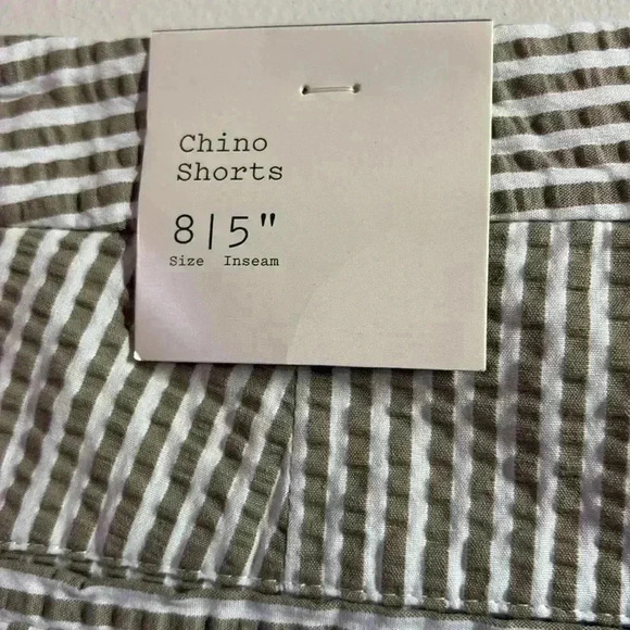 NWT Women’s Chino Shorts by a new day Size 8 5 inch inseam Tan and Cream Stripe - Picture 5 of 6